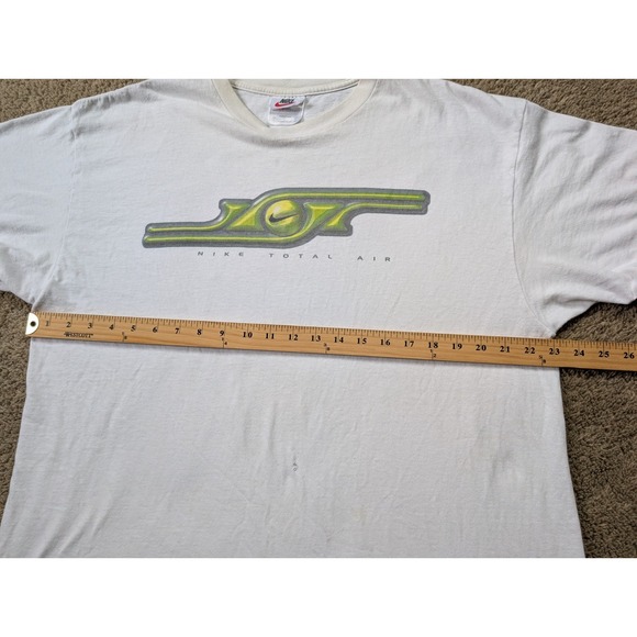 Vintage Nike Total Air Shirt Mens Large White *STAINS/HOLE 90s Y2K - Picture 5 of 8